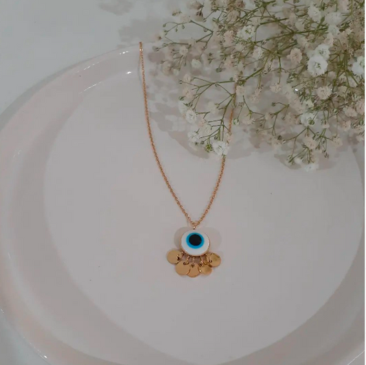 Blue Eye  Bead Necklace
