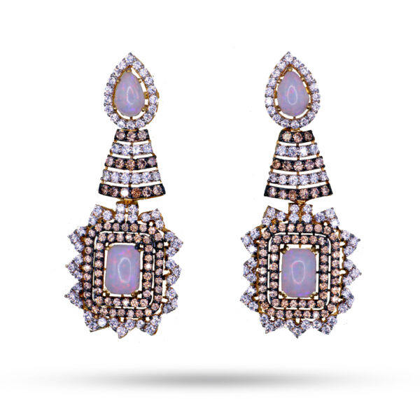 Elegant Sapphire & Diamond Drop Earrings