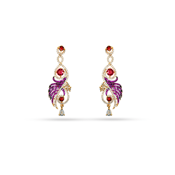 Royal Plumage Gold-Plated Earrings
